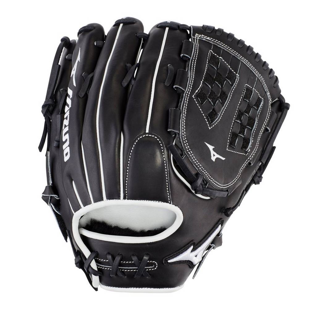 Mizuno Women's Pro Select Fastpitch Softball Glove 12.5" Black (312771-PHS)